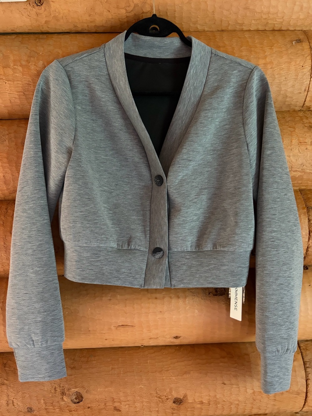 Commense Grey Cardigan with Spare Button Super Soft